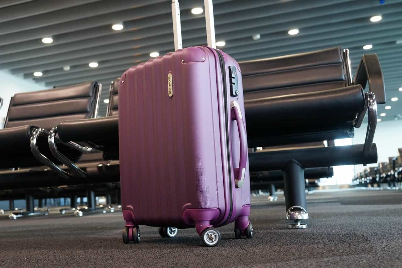 Airport luggage ready for a pre-booked transfer